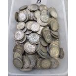 Uncollated pre-decimal British coins: to include shillings and sixpences CS