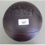 A stitched hide football SR