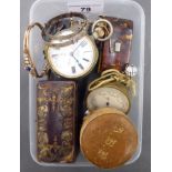 Collectables and items of personal ornament: to include a silver plated pocket watch,