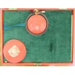 An Elizabeth II red wax seal, in a presentation box bearing a label for Mitchell, London 6.