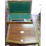 A late Victorian mahogany writing slope,