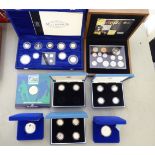 Franklin Mint and other proof coins: to include 'The Millennium Silver Collection' boxed with