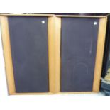 A pair of 1970s Keff teak cased speakers 28''h 17''w F