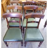A set of six early/mid 19thC mahogany framed bar back dining chairs,