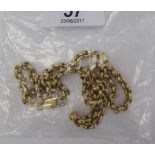 A 9ct gold belcher link neckchain 11