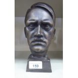 A modern bronze effect cast metal bust 'Adolf Hitler',