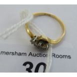 An 18ct gold ring,