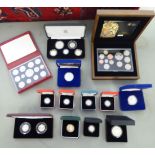 Franklin Mint and other proof coins: to include 'The 2007 Piedfort Collection' boxed with