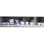 Decorative and domestic ceramics: to include Copeland Spode china blue and white tableware