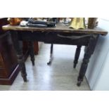 A mid 20thC rustically constructed pine workbench 29''h 35''w CB