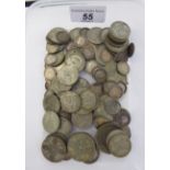 Uncollated pre-decimal British coins: to include shillings and florins 11