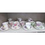 Royal Albert bone china 'Flower of the Month' series teaware OS1