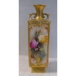 A Royal Worcester gilded, blush ivory glazed china, shouldered,