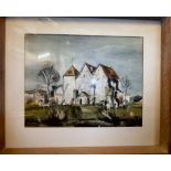 Ronald Maddox - 'Winchelsea Church' watercolour bears a signature 14'' x 18'' framed