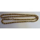 A 9ct gold ropetwist necklace,