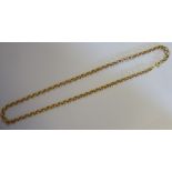 A 9ct gold belcher link necklace,