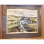 Ronald Maddox - 'Hadrian's Wall - Housesteads' watercolour bears a signature 14'' x 17'' framed