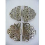 Two late Victorian nurse's silver belt buckles, one Birmingham 1899,