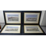 Four reproductions of 18thC engravings,