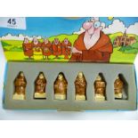 A set of six Wade china promotional figures 'Friar Monks' 1''h commissioned by KP Foods Ltd 1983,