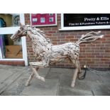 A driftwood sculpture,