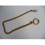 A 14ct gold graduated belcher link watch chain,