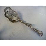 A pair of late Victorian silver King's pattern sandwich or pastry servers with decoratively