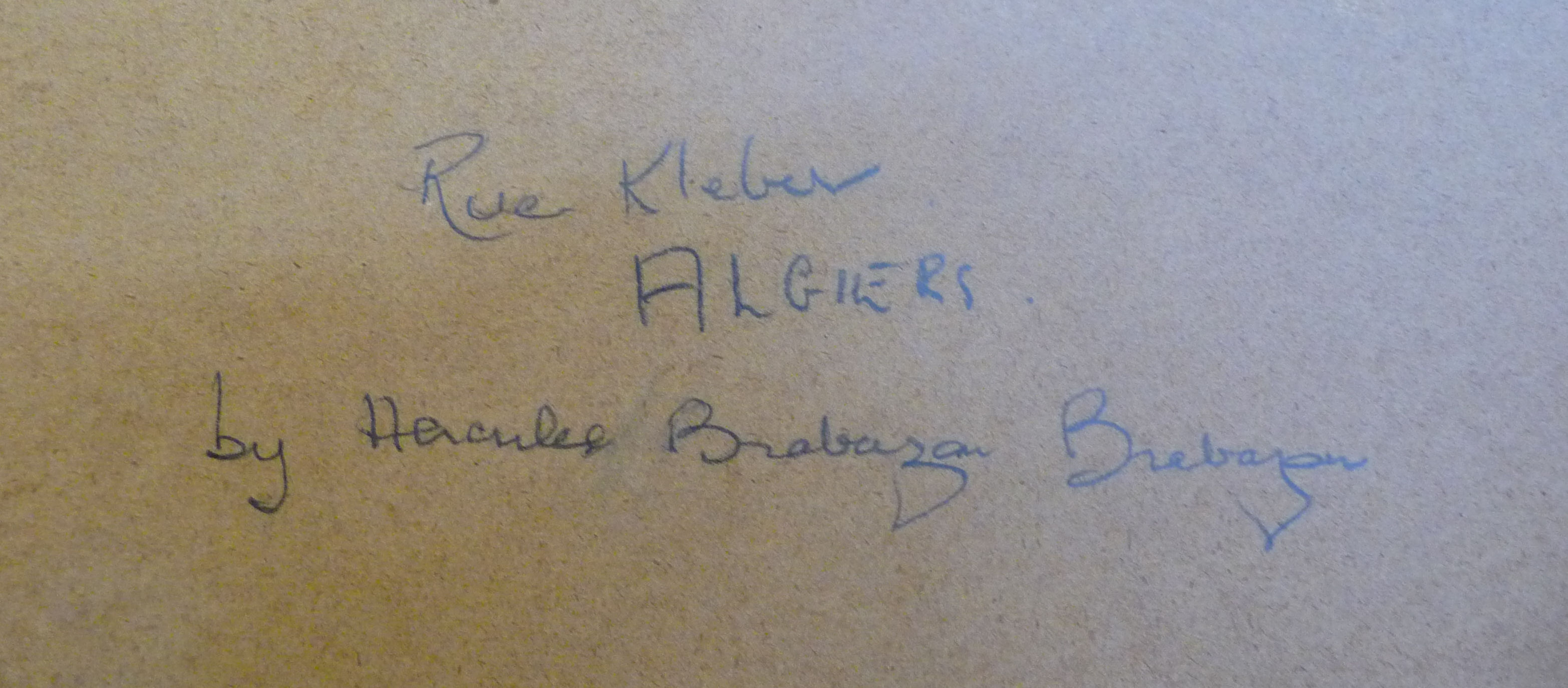 Hercules Brabazon Brabazon - 'Rue Kleber Algiers' charcoal & watercolour inscribed & bears - Image 7 of 8