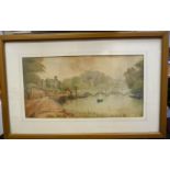 Alf S Watson - 'The Thames at Richmond' watercolour bears a signature 7.5'' x 14.