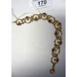 A 9ct gold Claddagh design bracelet,