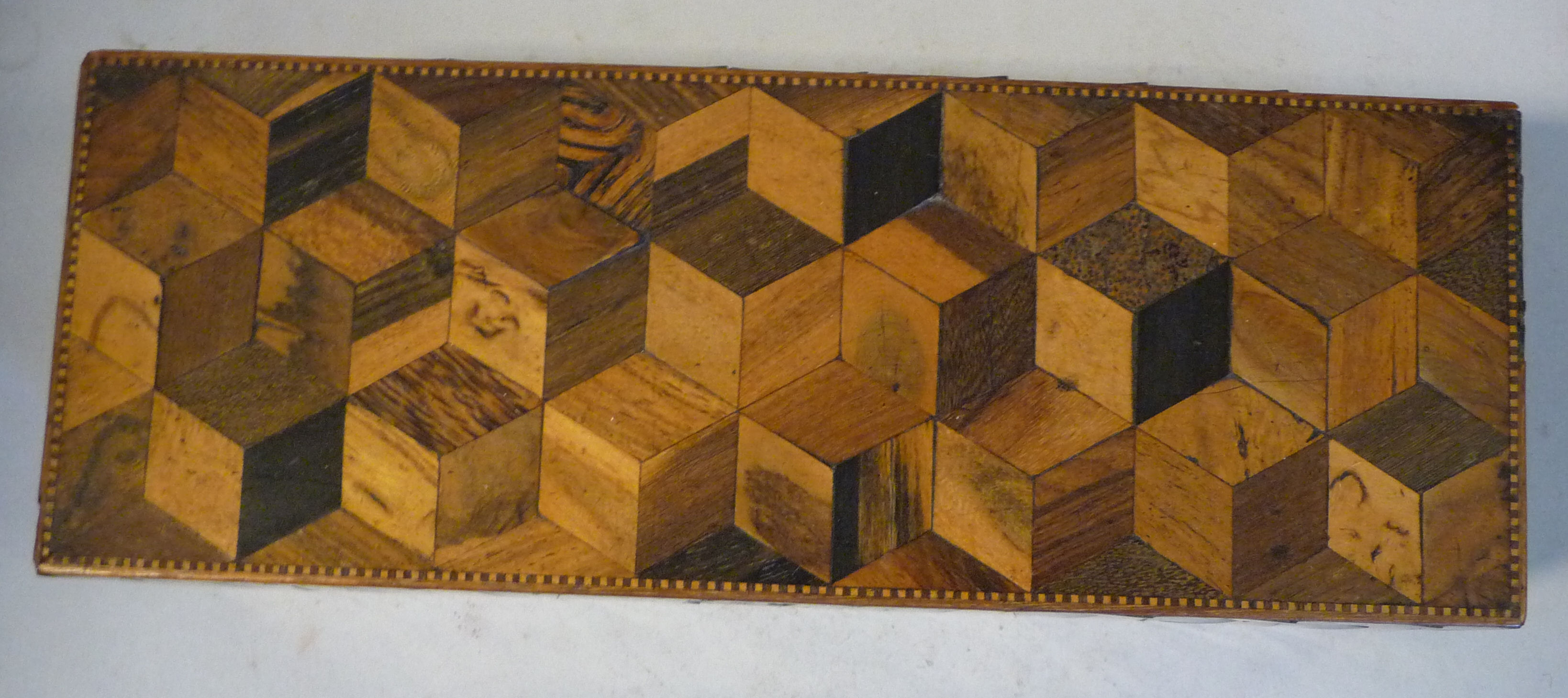 A late 19thC parquetry box, - Image 5 of 8