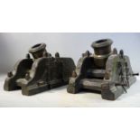 A pair of late 19thC miniature model mortars,