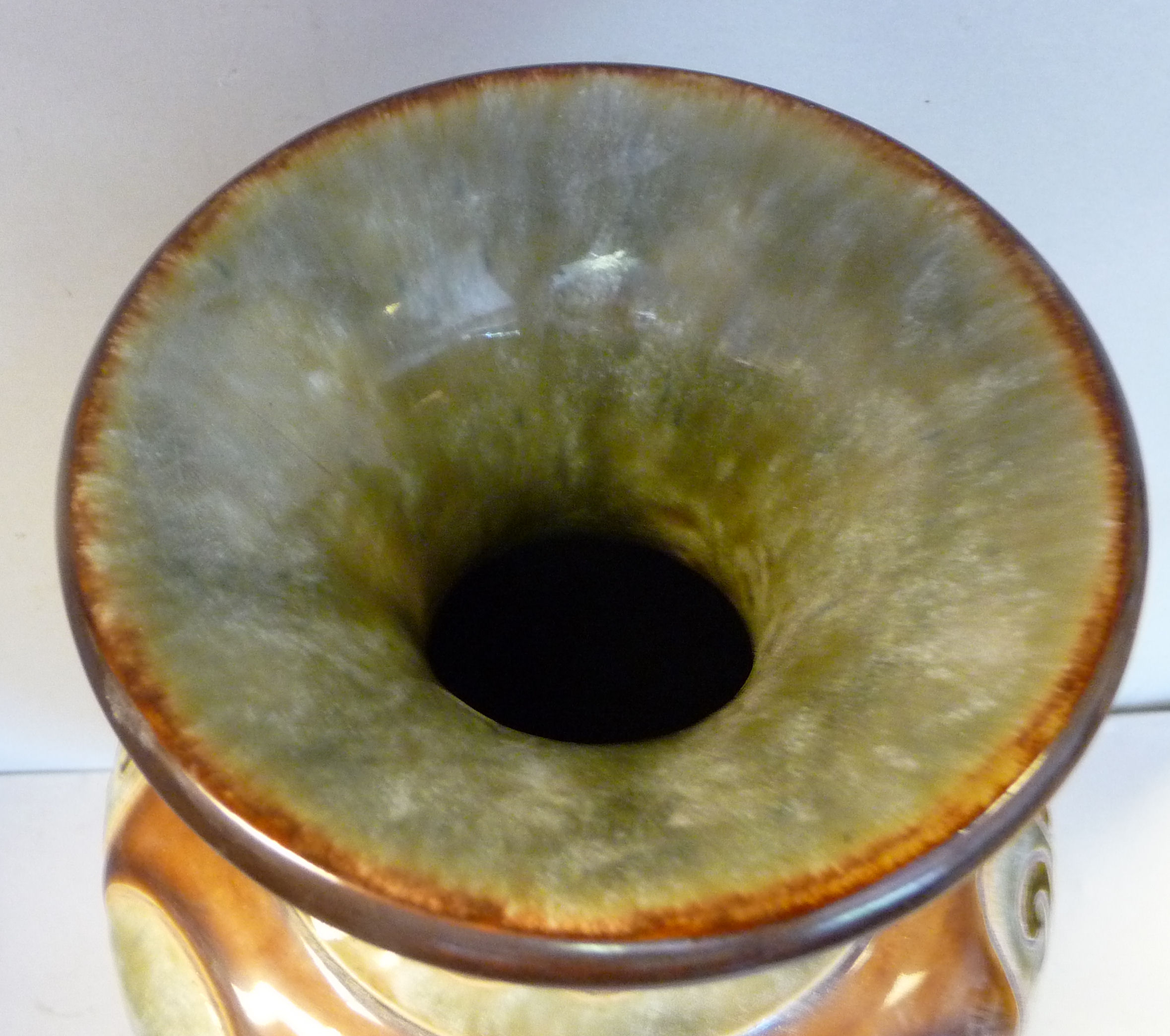 A Royal Doulton stoneware vase of shouldered, ovoid form with a narrow neck and flared rim, - Image 6 of 10