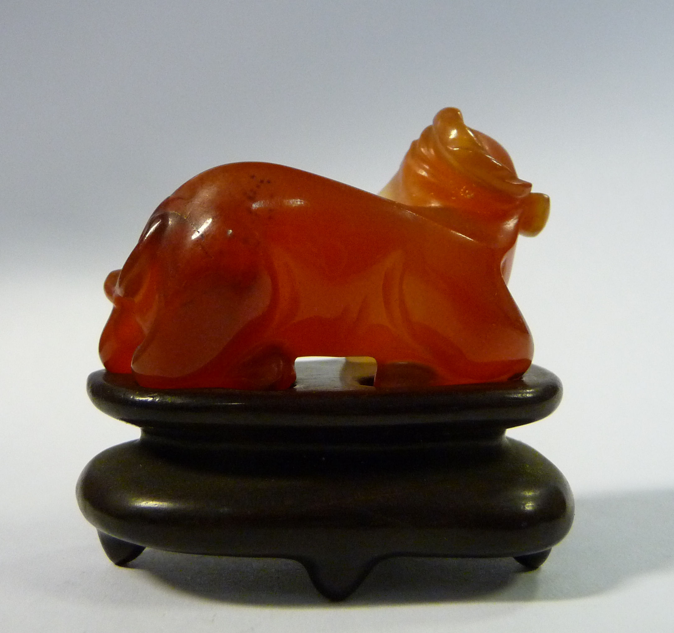 An early 20thC carved orange jadeite model, - Image 5 of 10