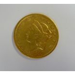 A United States of America Twenty Dollar gold coin 1876