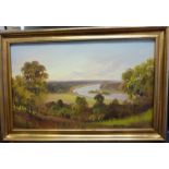 Early 20thC British School - 'The Thames at Richmond' oil on board 9.