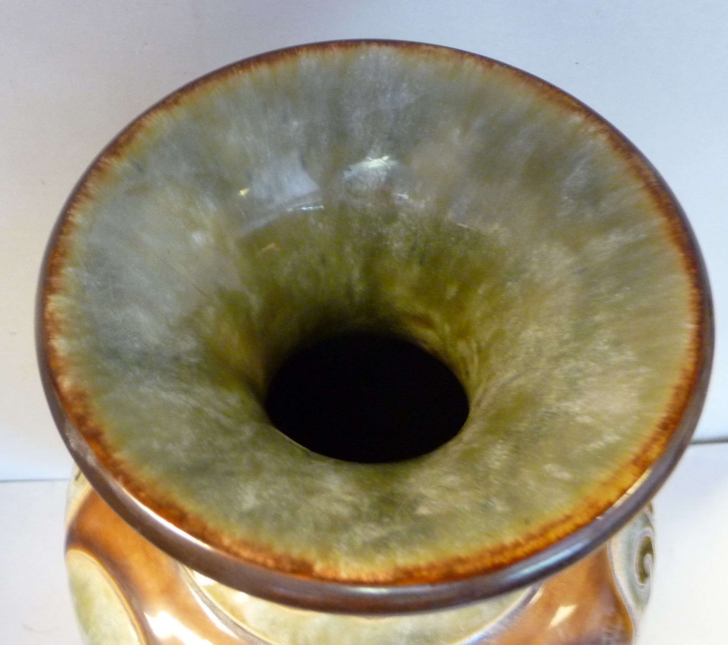 A Royal Doulton stoneware vase of shouldered, ovoid form with a narrow neck and flared rim, - Image 5 of 10