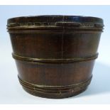 An early 19thC turned and reed moulded one piece fruitwood drinking bowl 3.