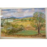 Roslyn Zalin - 'Distant Hills' pastel bears a signature 13'' x 20.