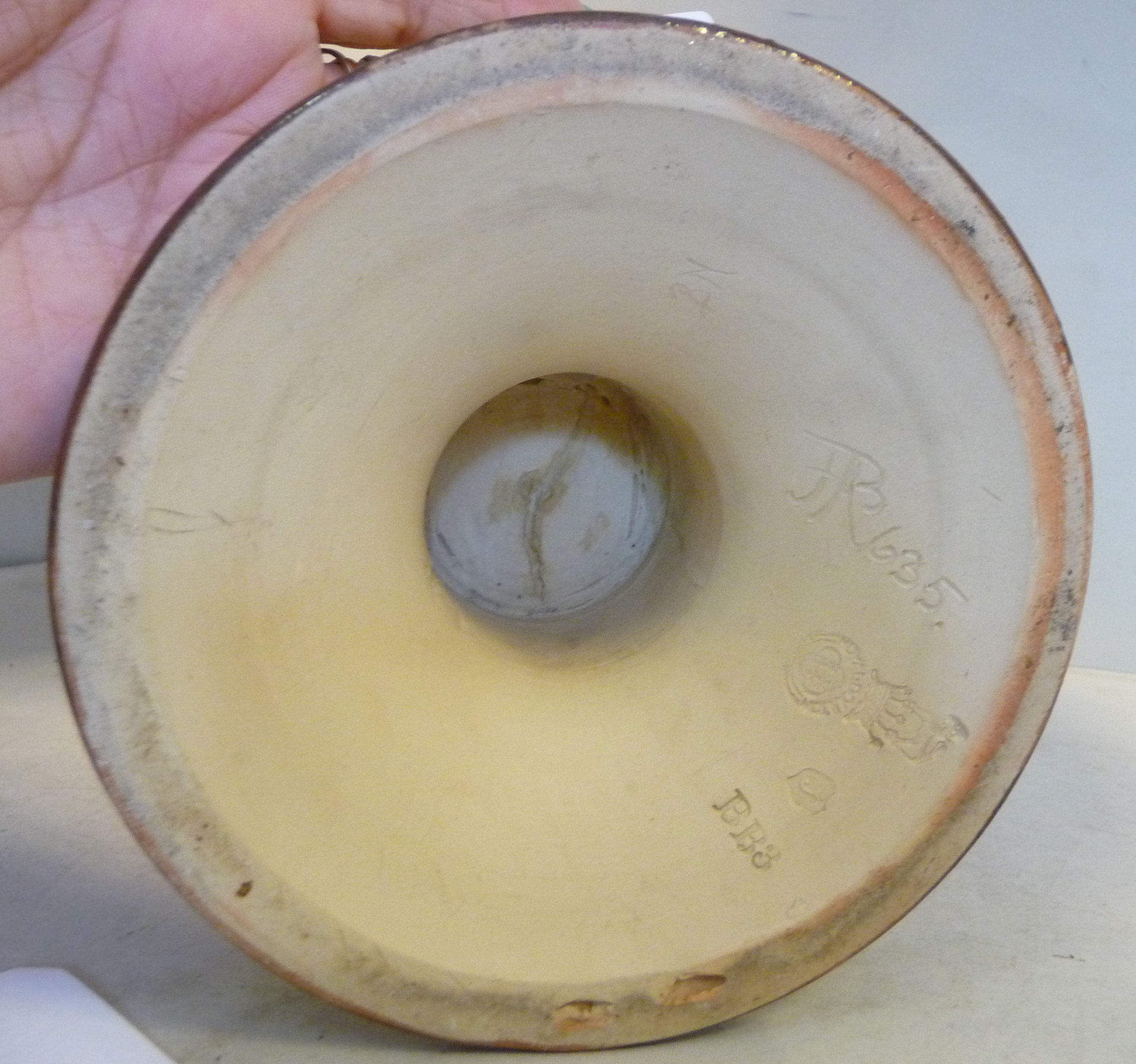 A Royal Doulton stoneware vase of shouldered, ovoid form with a narrow neck and flared rim, - Image 8 of 10