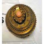 A late Victorian 15ct gold mourning brooch,
