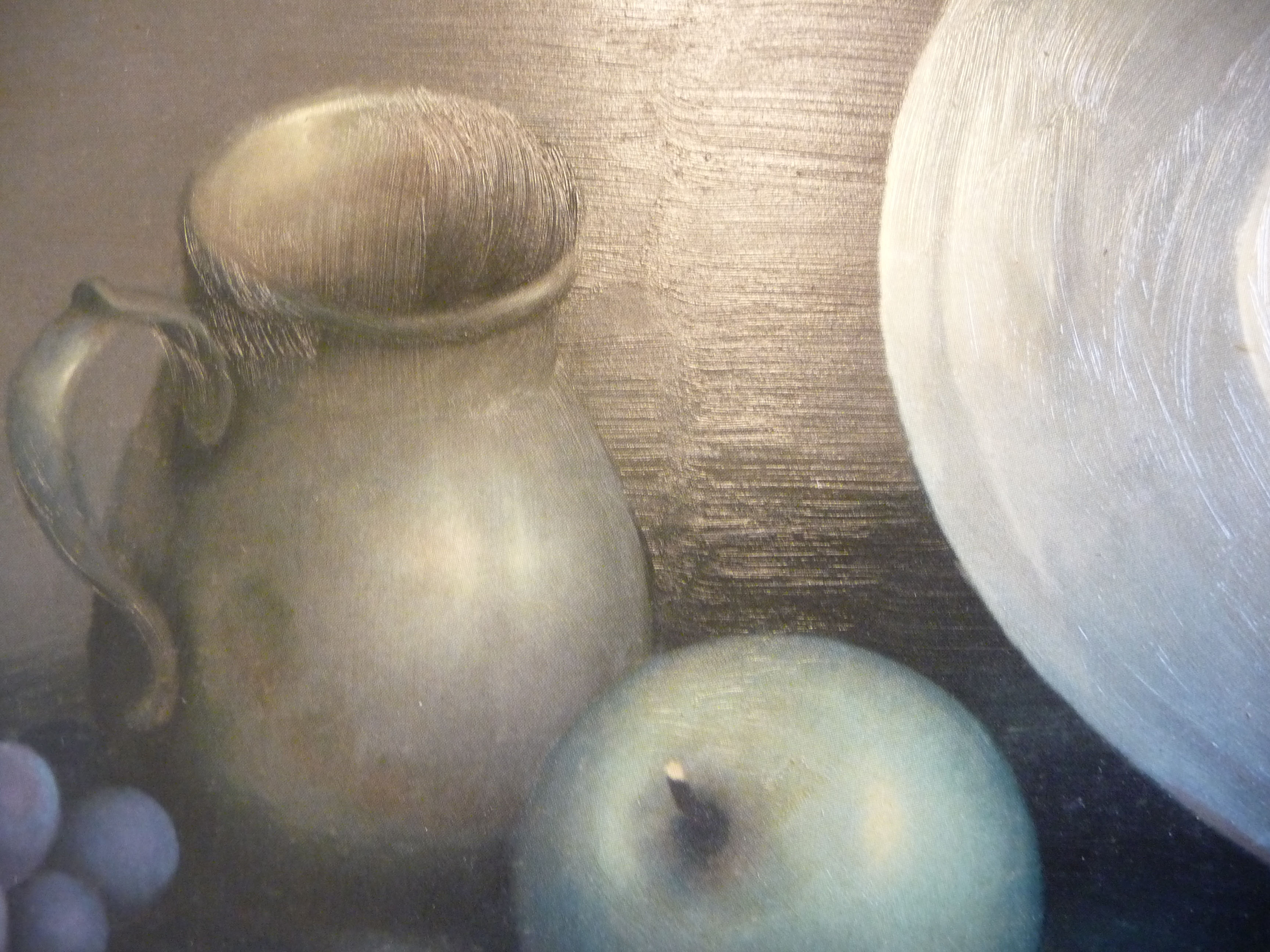 Reekie - a still life study, soft fruit and antique pewter tableware, - Image 7 of 8