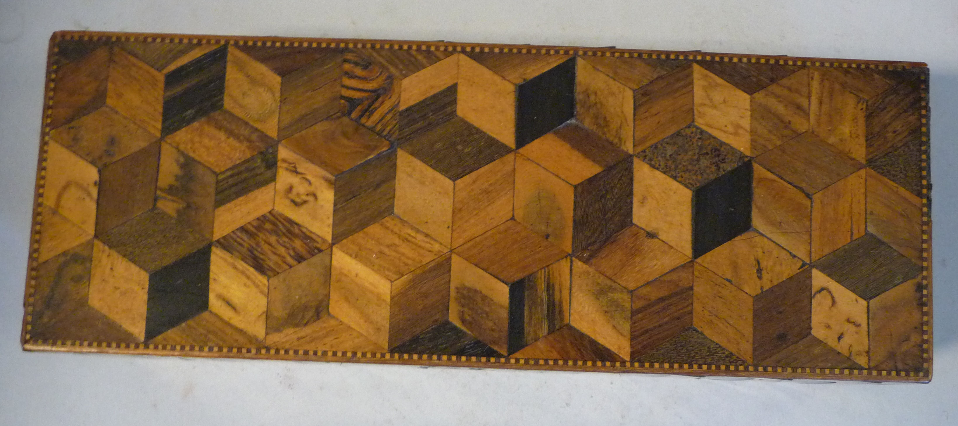 A late 19thC parquetry box, - Image 6 of 8