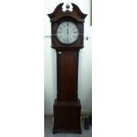 A late 18thC oak longcase clock,