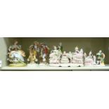 Continental china figurine: to include a Dresden musical group 9''h OS4