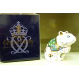 A Royal Crown Derby china paperweight,