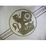 Two pairs of 1960s British Railways large format transfer insignia,
