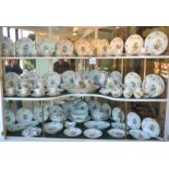 A B&G Danish ivory glazed and scale moulded porcelain dinner service,