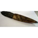 An Admiral Islands obsidian dagger with an overlaid, decorated,