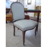A modern 'antique' effect 'shabby chic' painted beech framed showwood chair,